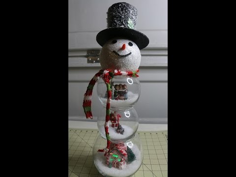 魚缸雪人工藝 (Fish Bowl Snowman Craft)