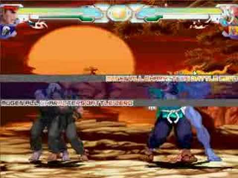 Evil Ryu & God Ken VS Shin LV2 Akuma & Gill
