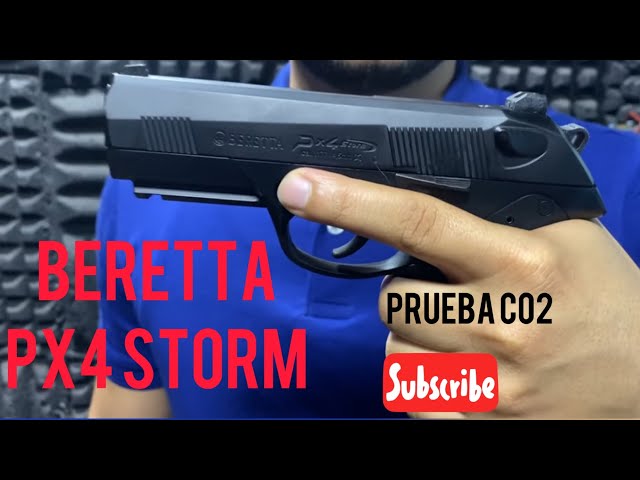 Vídeo relacionado con Beretta PX4 Storm (blowback) | Pistola de balines (perdigones) semiautomática con corredera móvil. Sistema: Aire comprimido por CO2. Incluye maletín y munición