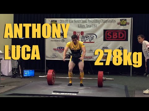 Anthony Luca - Junior World Record Deadlift 278kg @74kg