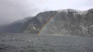 preview picture of video 'Rainbow  in Stranda cinery to fjord March 29 2015'