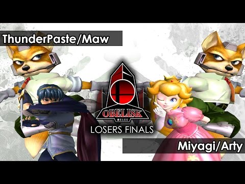 Melee: ThunderPaste/Maw V Arty/Miyagi - Obelisk 32 Tournament SSBM