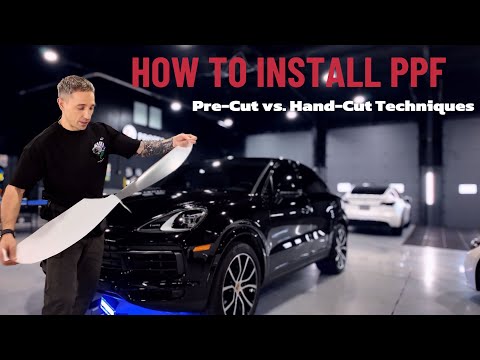 How to Install PPF on Porsche Cayenne Headlights – Pre-Cut vs. Hand-Cut Techniques