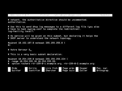 comment installer dhcp3-server