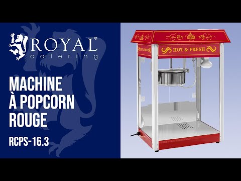 Vidéo - Machine à popcorn rouge - Design USA