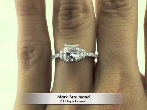 1.85ct Cushion Cut Diamond Engagement Anniversary Ring - Mark Broumand