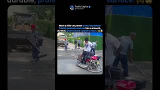 Ride-On Power Trowel Finishing Fresh Concrete to a Perfectly Smooth Surface