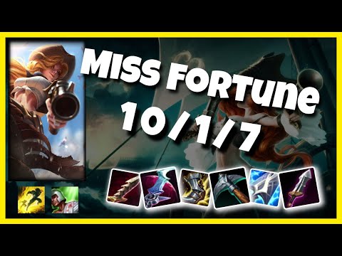 Miss Fortune vs Aphelios KOREAN Challenger BOT (10/1/7) - v10.25