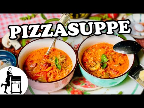 Pizza soup recipe | How to make the 80s party soup | The woman at the grill