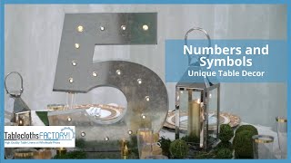 Numbers and Symbols: Unique Table Décor | Tableclothsfactory.com