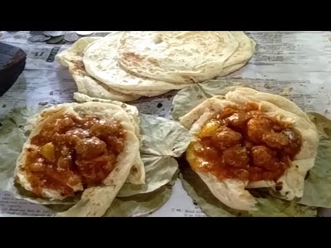 Kolkata Street Food - Street Food in India | Desi Paratha with Soyabean Curry Super Taste Video