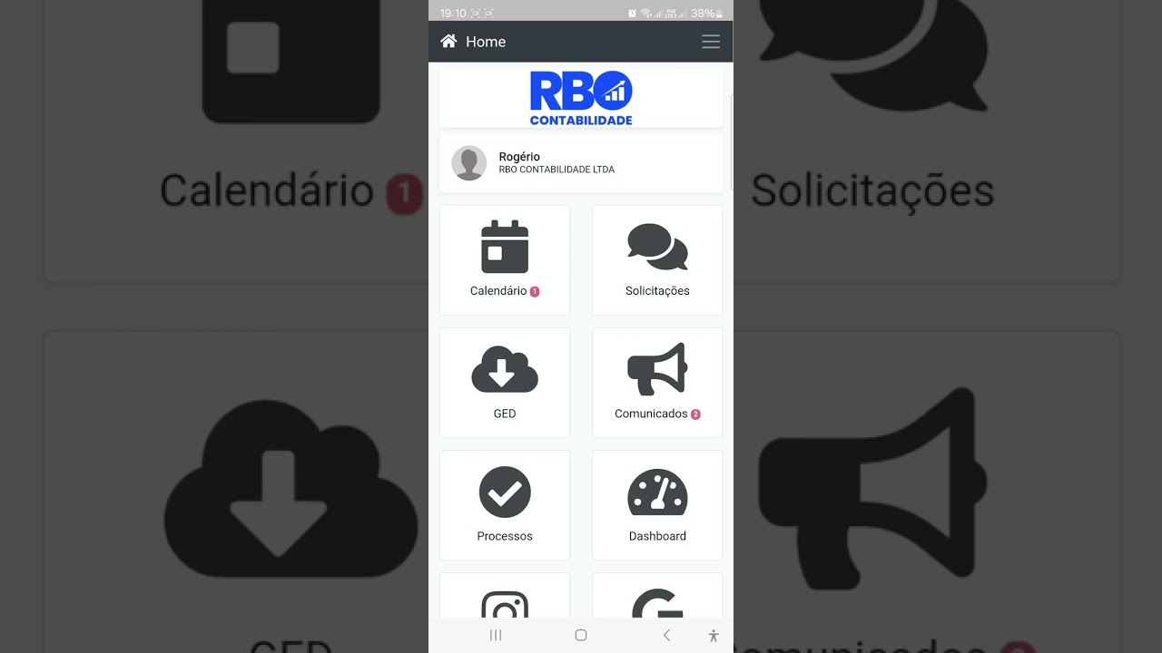 NOTIFICAÇÕES - APP RBO CONTABILIDADE