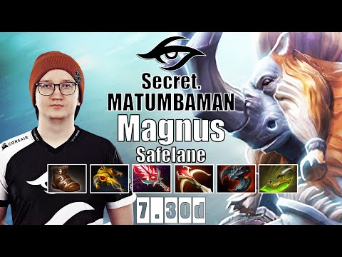 Magnus Safelane | Secret.MATUMBAMAN | WTF 32 KILLS MAGNUS HARD CARRY | 7.30d Gameplay Highlights