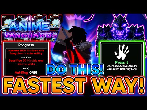ANIME VANGUARDS! FASTEST WAY TO COMPLETE SUNG JIN-WOO QUEST! FULL GUIDE! IN ANIME VANGUARDS