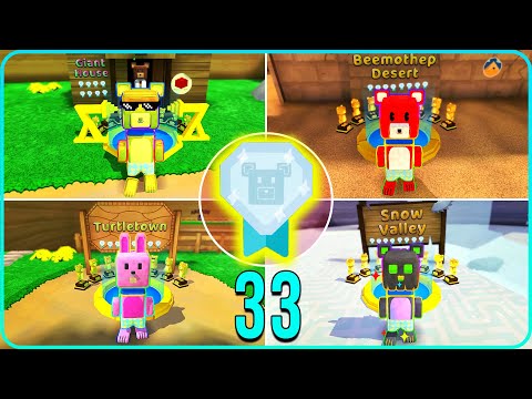 All 33 Diamond Medals Speedrun Super Bear Adventure Gameplay Walkthrough