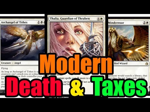 MTG Budget Modern Mono White Death and Taxes vs Elves