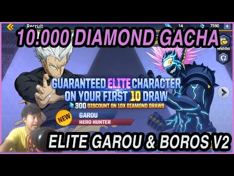 🔥🔥 GACHA TOTAL 10.000 GEM UNTUK GAROU & BOROS V2 (RATE NYA MANTAP) - ONE PUNCH MAN ROAD TO HERO 2.0