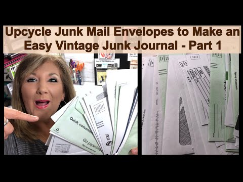 Upcycle Junk Mail Envelopes to Make an Easy Vintage Junk Journal -Part 1