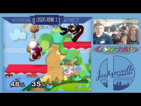 Jax Smash Weekly 3/30/17 - Not.Brian(Marth) Vs Afmbot(Ice Climbers) - Melee Losers R3