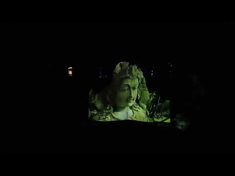 Buddha Video Projection at Rabbits Eat Lettuce QLD Australia 2024