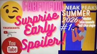 FabFitFun Summer 2026 SPOILER • Early Surprise 1st OFFICIAL Sneak Peeks Reveal