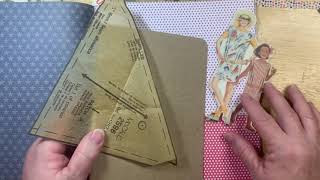 Create a DIY Sewing Journal From Scratch Using Vintage Pattern - Making a Junk Journal - Use It Up