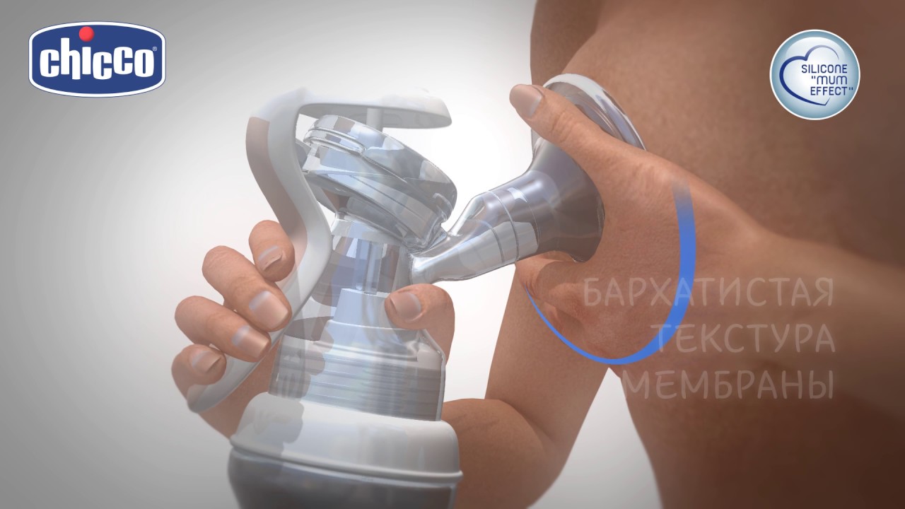 Молокоотсос ручной Chicco с бутылочкой Natural Feeling 340624005