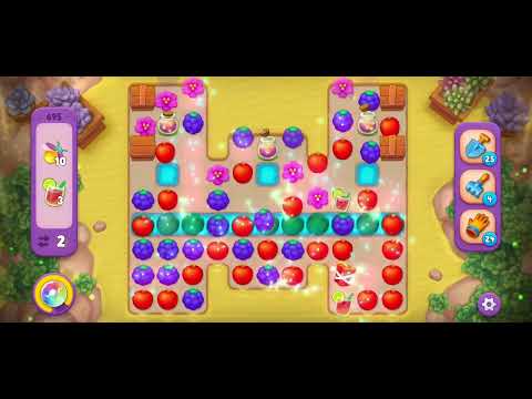 Gardenscapes - level 695 - super hard level with glove booster