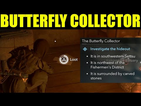 Where to "Investigate the hideout" Assassin's Creed Shadows | The butterfly collector Walkthrough