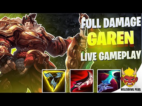 FULL DAMAGE ONESHOT GAREN BUILD! - Wild Rift HellsDevil Plus Gameplay