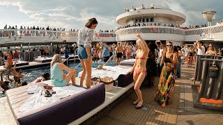 Virgin Voyages Scarlet Lady 🚢🔥 | Epic Pool Party + Full Ship Tour & Honest Review