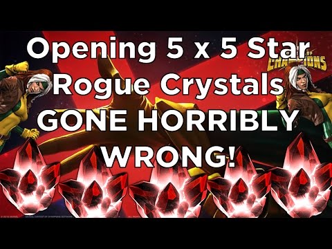 Opening 5 x 5 Star Rogue Crystals GONE HORRIBLY WRONG! - Marvel Contest of Champions