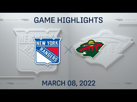 NHL Highlights | Rangers vs. Wild - Mar. 8, 2022