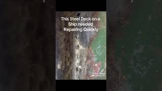 Steel Deek needed an urgent repair on Cruise Ship. Polyurea Waterproofs this