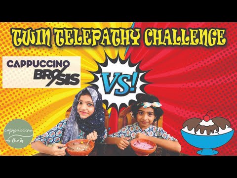 Twin telepathy ice cream challenge| Suhaima vs Rehana|Cappuccino BroSis|