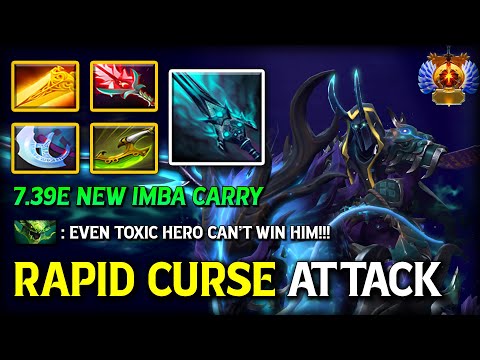 RAPID CURSE ATTACK Carry Abaddon | Radiance + Bloodthorn Build | Burn & Crit Every Hit 7.39e Dota 2