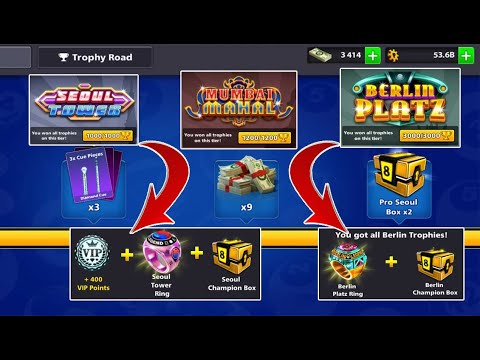 8 ball pool Trophy Road 7831 🏆 Unlock All Pool Pass