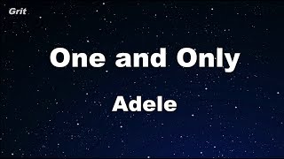 One and Only - Adele Karaoke 【No Guide Melody】 Instrumental