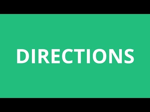 How To Pronounce Directions - Pronunciation Academy