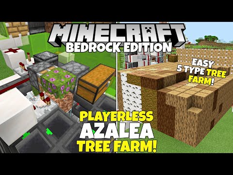 silentwisperer - Minecraft Bedrock: Fully AFK TREE FARM Tutorial! 5 Type Azalea Tree Farm. MCPE Xbox PC PS4