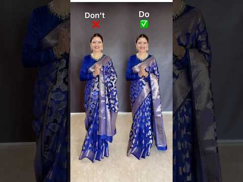 Do try this simple hack as it will keep your open Pallu in place all time ✨saree👇@abirabybeena3979
