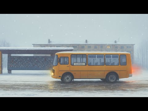 🥶🅻🅸🆅🅴🥶Siberian Bus Stop Real Winter Life❄️Snowy Streets🌬️People & Calm Vibes Daily Life at -20C