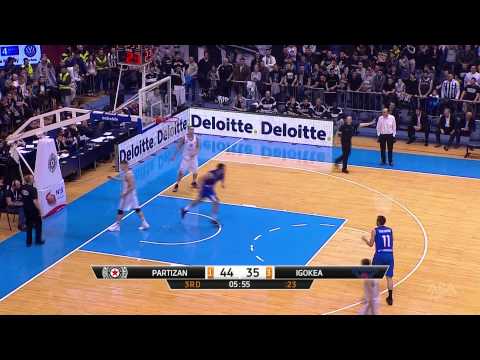 ABA Liga 2014/15, Round 19 match: Partizan NIS - Igokea (24.1.2015)