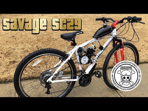 ‘Savage’ 80cc SC29 BCA MTB Motorized Bike-White