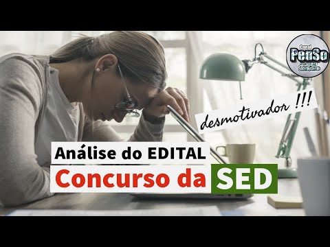 Análise do Edital do Concurso público de professores da SED #concurso #sed #concursoprofessores