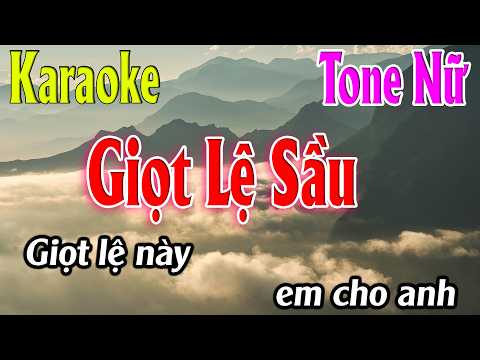 Giọt Lệ Sầu Karaoke Tone Nữ ( Bm ) Beat Mới | Karaoke Lâm Organ