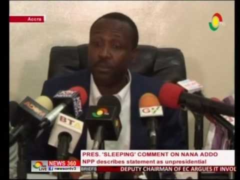 Prez Mahama's 'sleeping' comment on Nana Addo is unpresidential - NPP - 17/8/2016