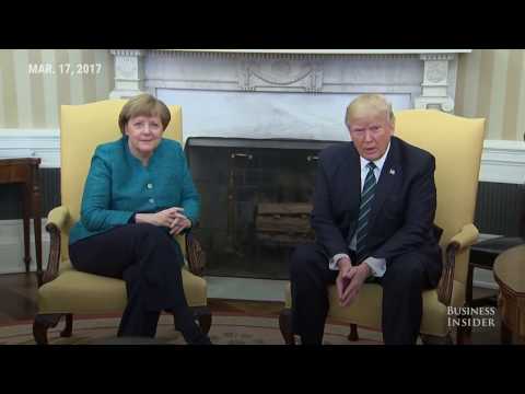 Donald Trump möchte Angela Merkel nicht die Hand geben