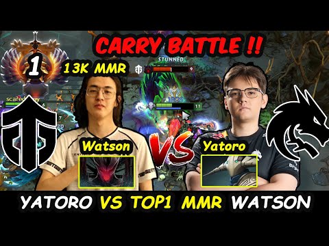 YATORO Takes on TOP1 Ranked 13,000 MMR Carry Entity.Watson : Carry Battle !!