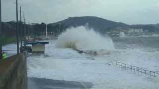 preview picture of video 'Colwyn Bay - December Storm 2013'